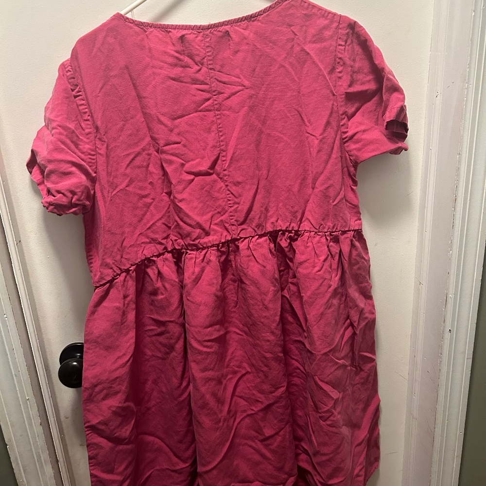 Pink Short-Sleeved Dress